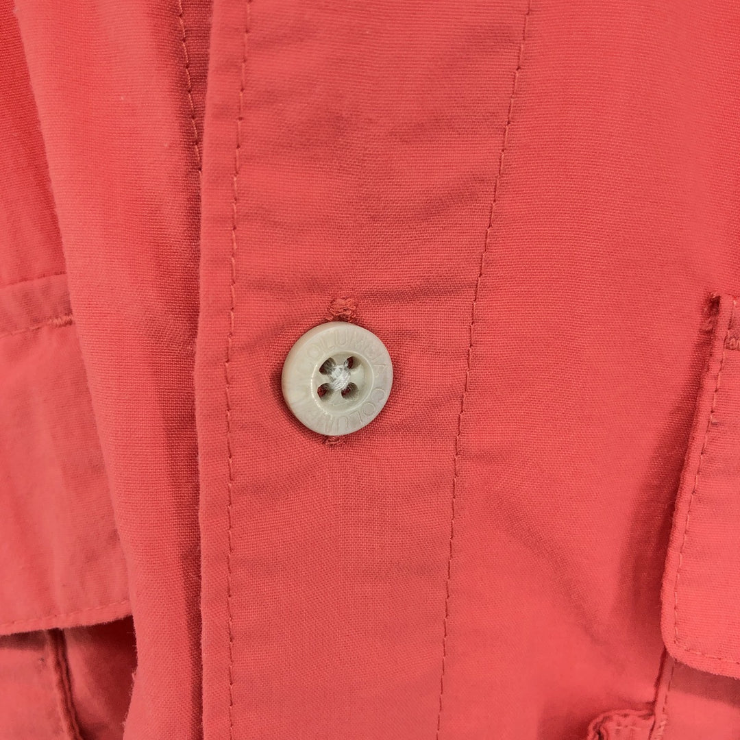 Columbia PFG Button-down Short Sleeve Fishing Shirt, Men's M Size Nylon red type Vintage Second Hand