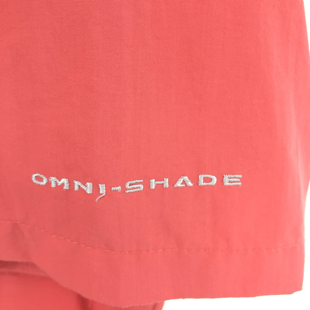 Columbia PFG Button-down Short Sleeve Fishing Shirt, Men's M Size Nylon red type Vintage Second Hand