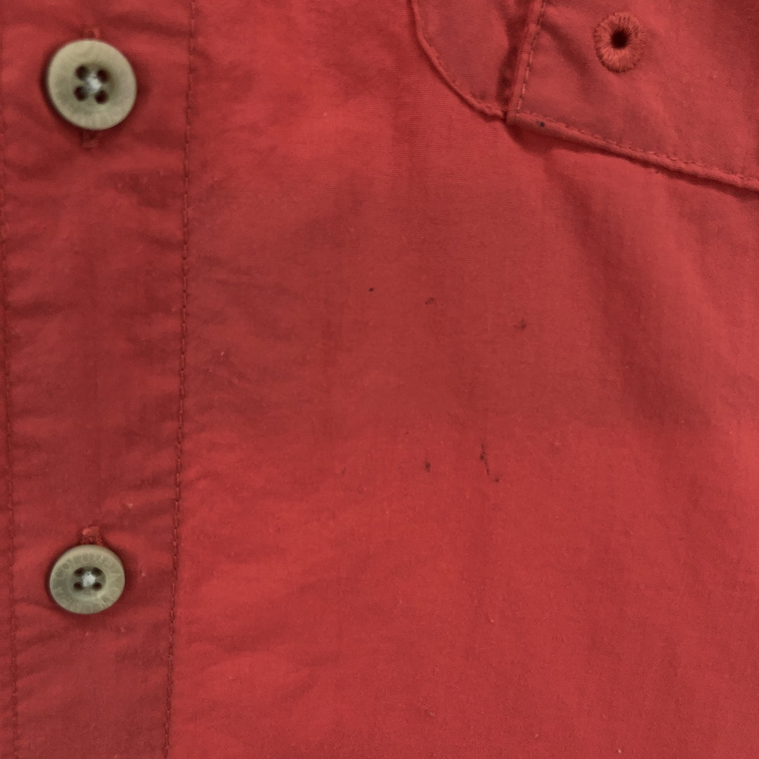 Columbia PFG Button-down Short Sleeve Fishing Shirt, Men's M Size Nylon red type Vintage Second Hand