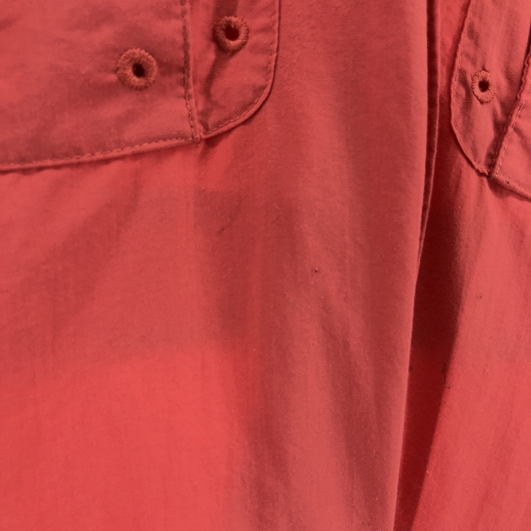 Columbia PFG Button-down Short Sleeve Fishing Shirt, Men's M Size Nylon red type Vintage Second Hand