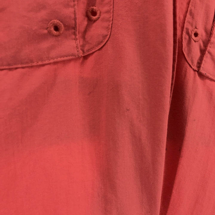 Columbia PFG Button-down Short Sleeve Fishing Shirt, Men's M Size Nylon red type Vintage Second Hand