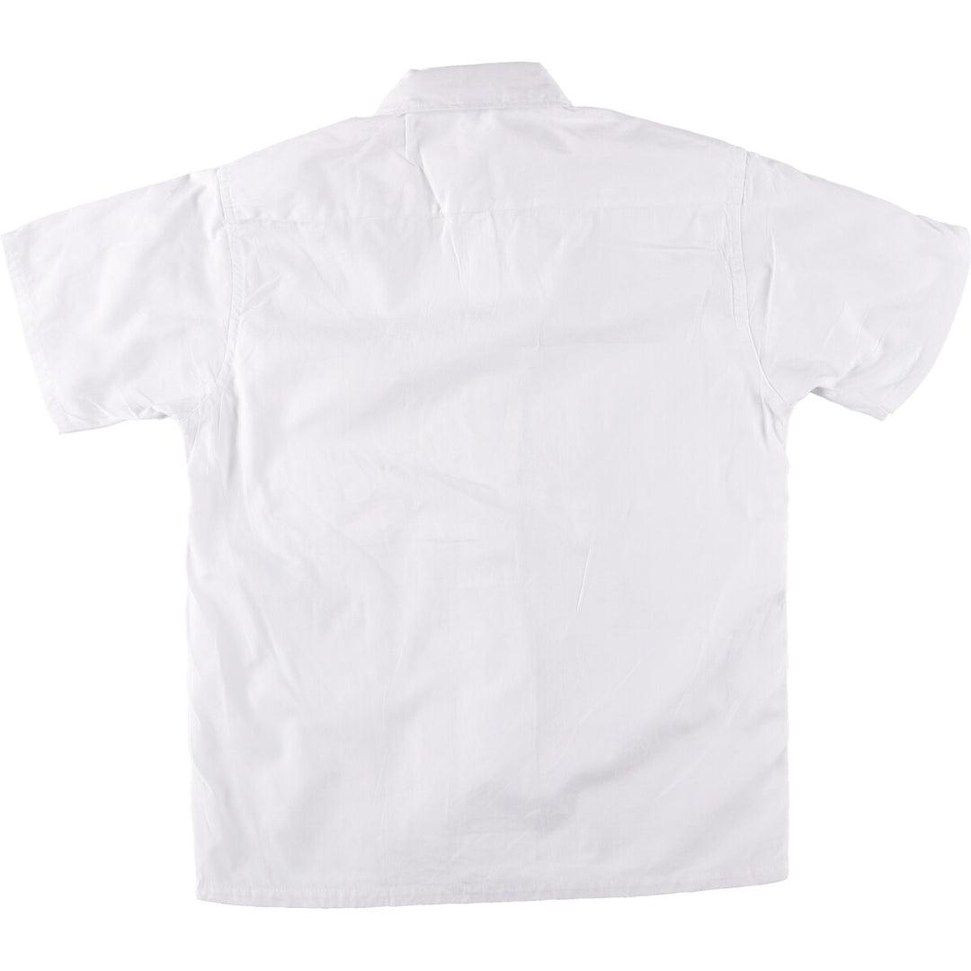 CALIFORNIA Short Sleeve Cotton Shirt Box Shirt Made in USA Men's S Size Vintage cotton white type Vintage Second Hand