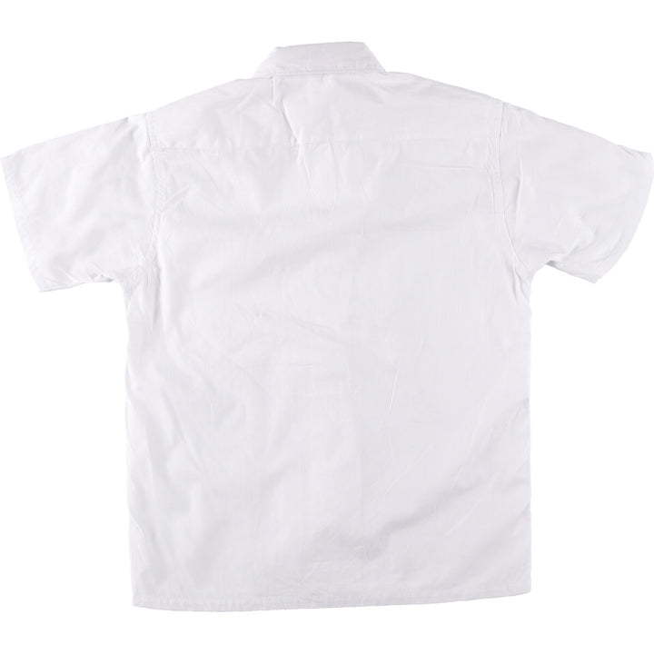 CALIFORNIA Short Sleeve Cotton Shirt Box Shirt Made in USA Men's S Size Vintage cotton white type Vintage Second Hand
