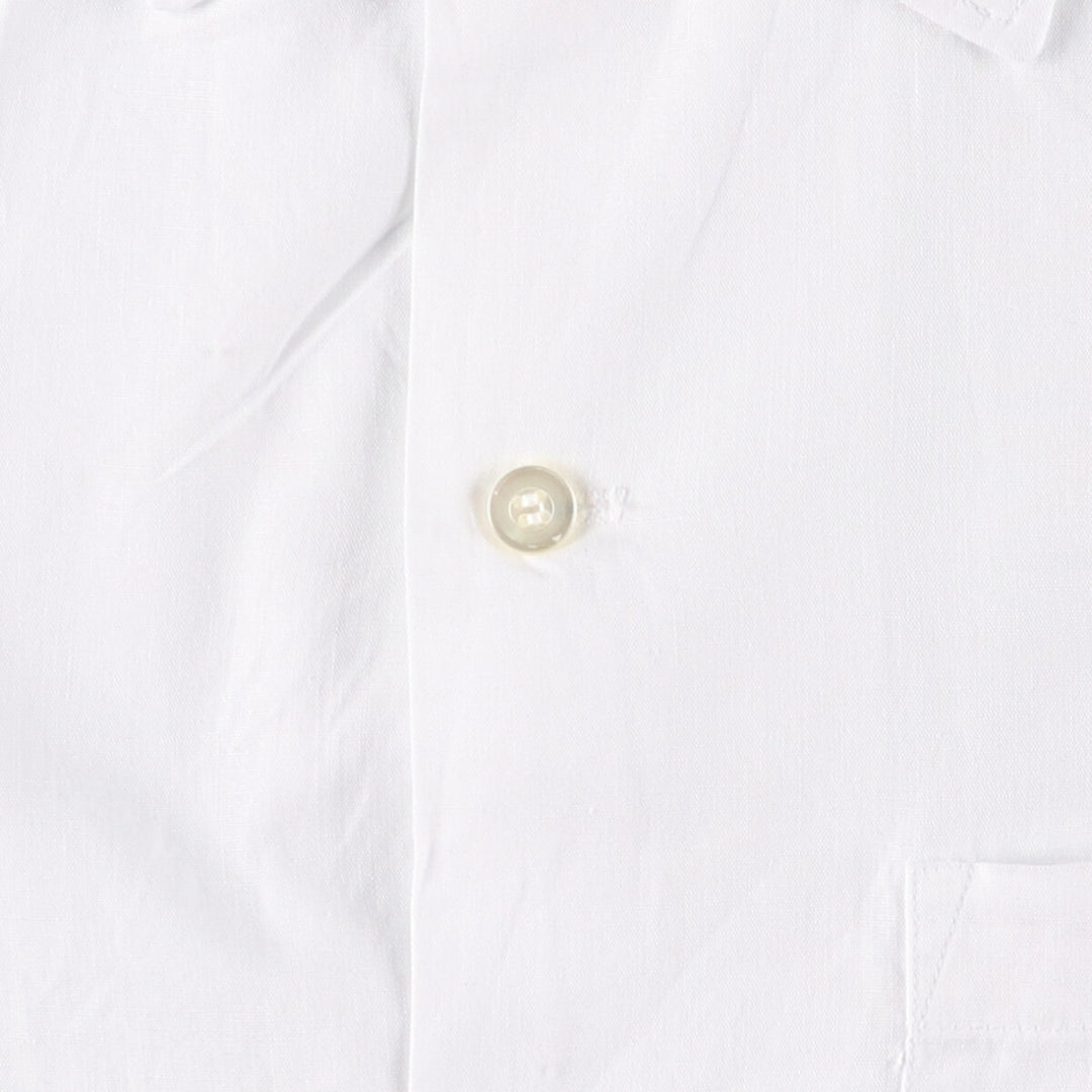 CALIFORNIA Short Sleeve Cotton Shirt Box Shirt Made in USA Men's S Size Vintage cotton white type Vintage Second Hand