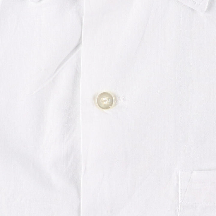 CALIFORNIA Short Sleeve Cotton Shirt Box Shirt Made in USA Men's S Size Vintage cotton white type Vintage Second Hand
