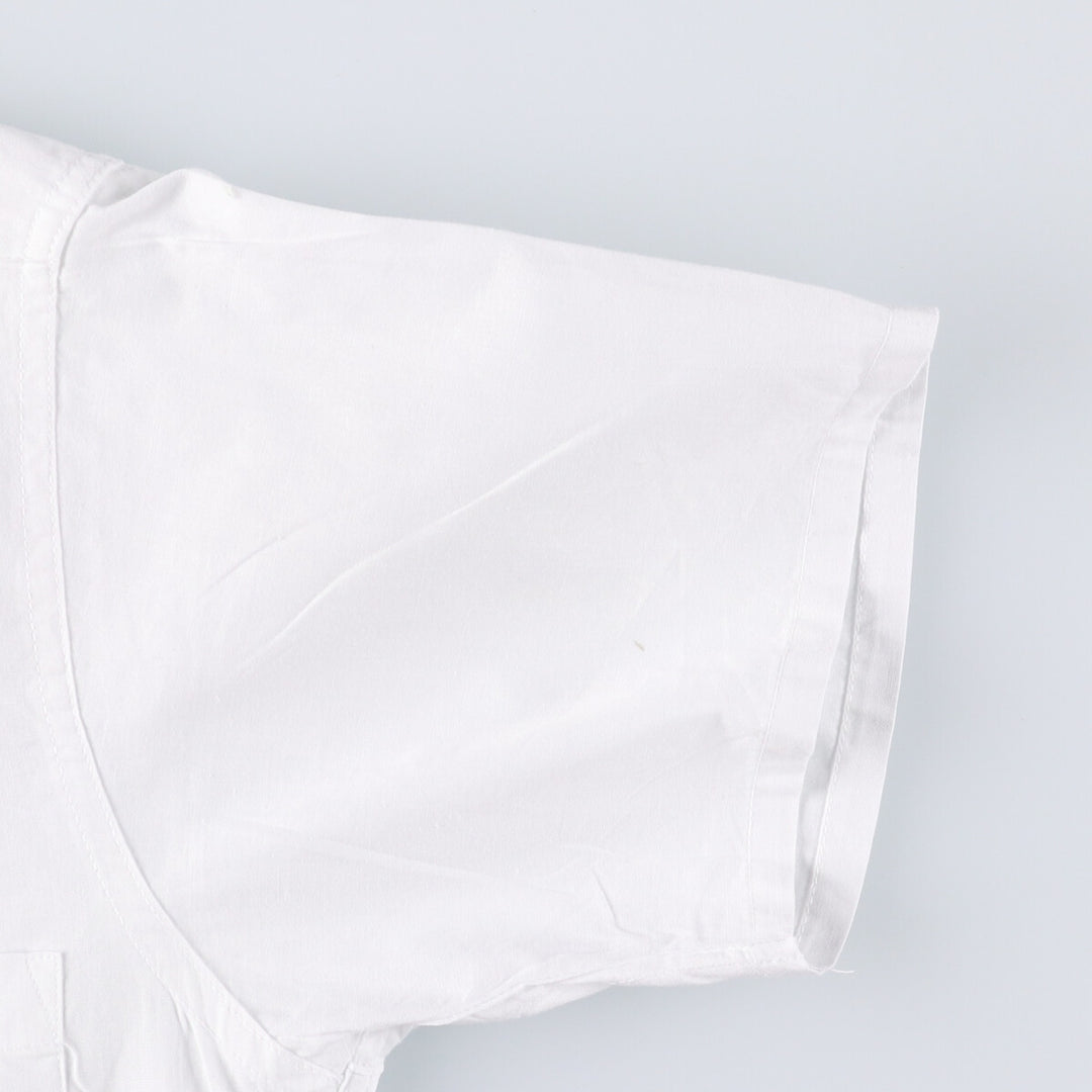 CALIFORNIA Short Sleeve Cotton Shirt Box Shirt Made in USA Men's S Size Vintage cotton white type Vintage Second Hand