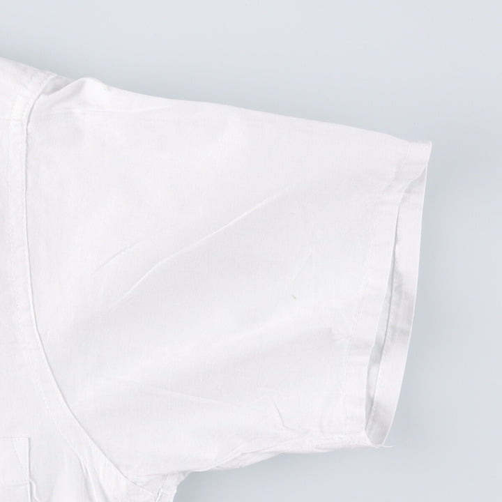 CALIFORNIA Short Sleeve Cotton Shirt Box Shirt Made in USA Men's S Size Vintage cotton white type Vintage Second Hand