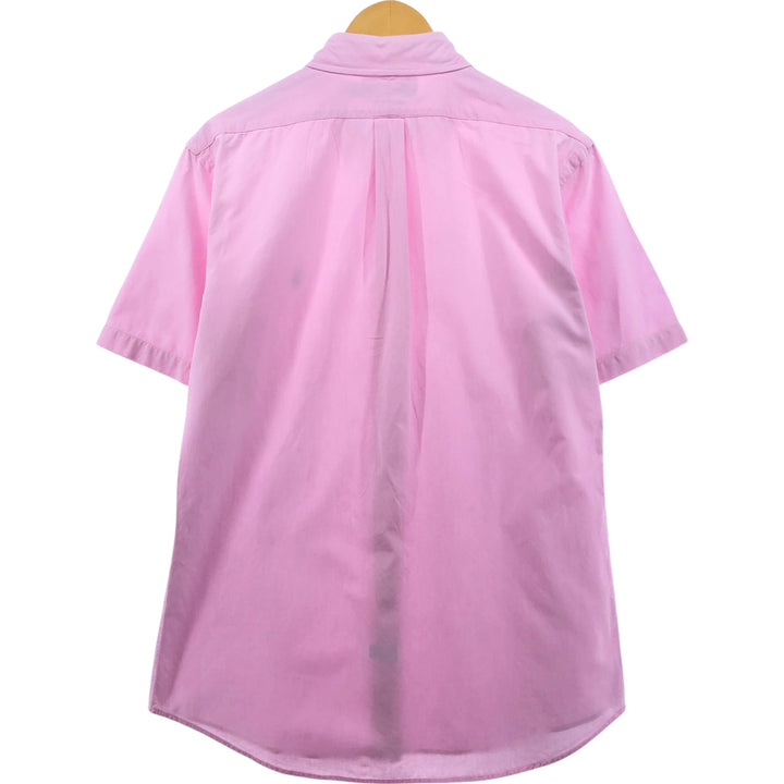 Ralph Lauren CUSTOM FIT short sleeve button down shirt, women's size L cotton pink type Vintage Second Hand
