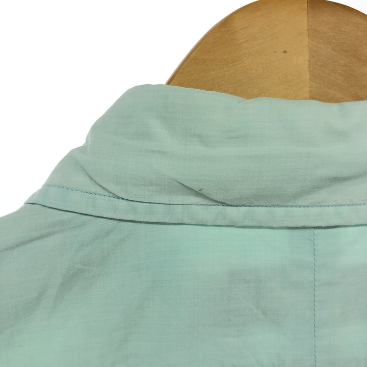 Ralph Lauren short sleeve button down shirt, men's size L cotton Mint green Vintage Second Hand
