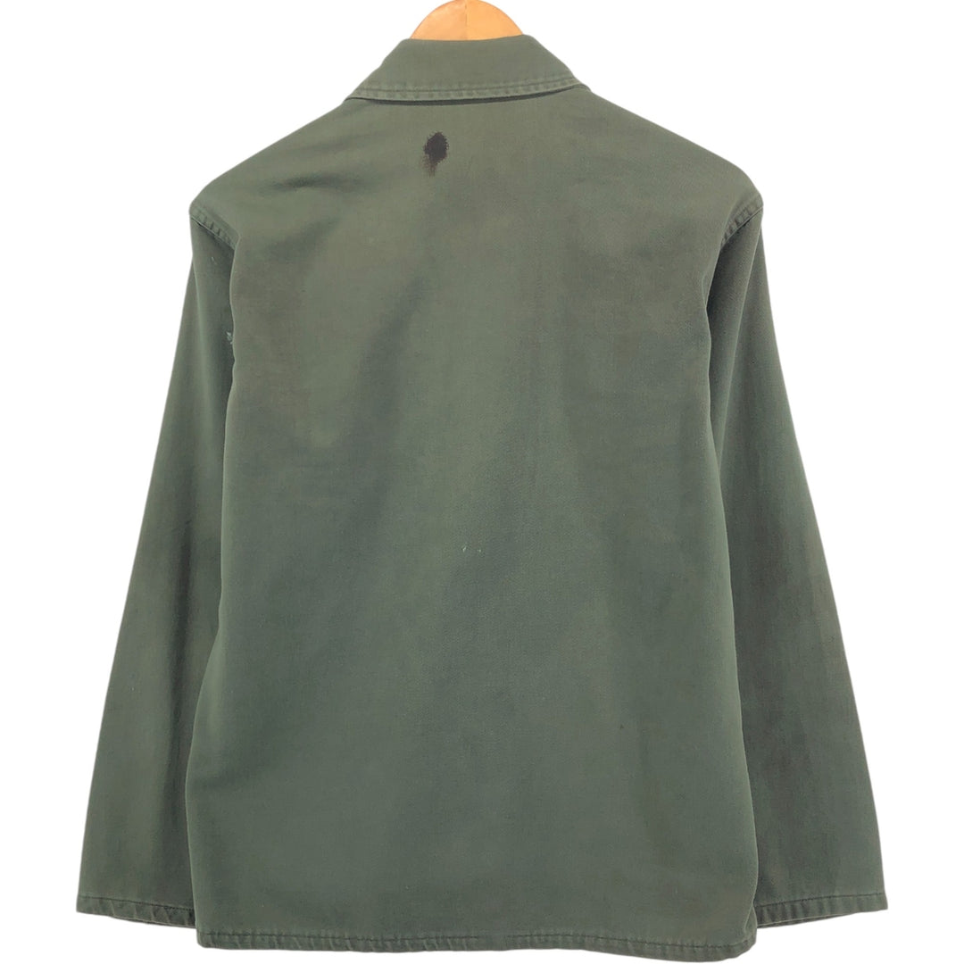 60'S barrel sleeve 3rd model military utility shirt, women's size M, vintage unclear Khaki type Vintage Second Hand