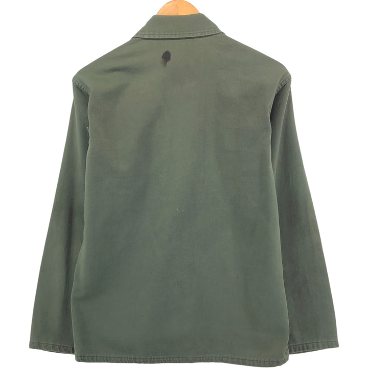 60'S barrel sleeve 3rd model military utility shirt, women's size M, vintage unclear Khaki type Vintage Second Hand