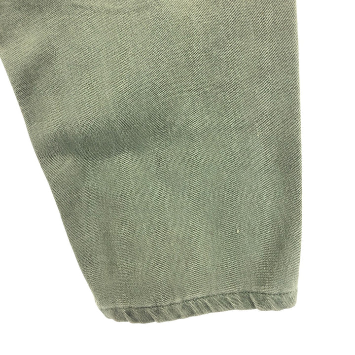60'S barrel sleeve 3rd model military utility shirt, women's size M, vintage unclear Khaki type Vintage Second Hand