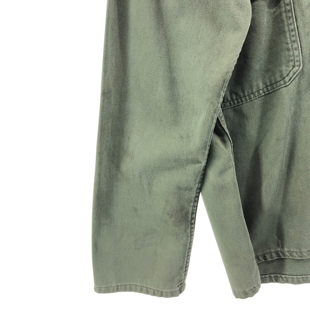 60'S barrel sleeve 3rd model military utility shirt, women's size M, vintage unclear Khaki type Vintage Second Hand