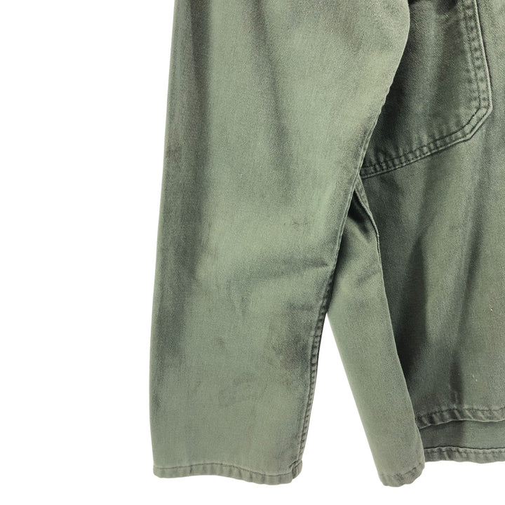 60'S barrel sleeve 3rd model military utility shirt, women's size M, vintage unclear Khaki type Vintage Second Hand