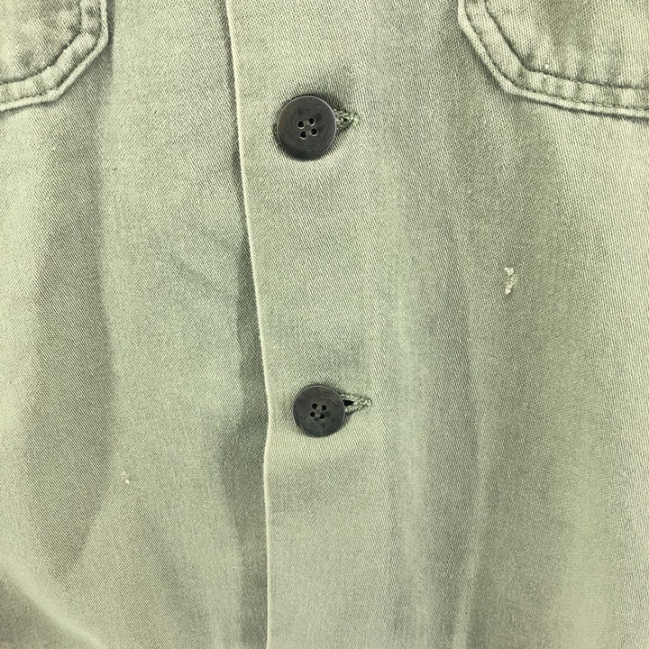 60'S barrel sleeve 3rd model military utility shirt, women's size M, vintage unclear Khaki type Vintage Second Hand