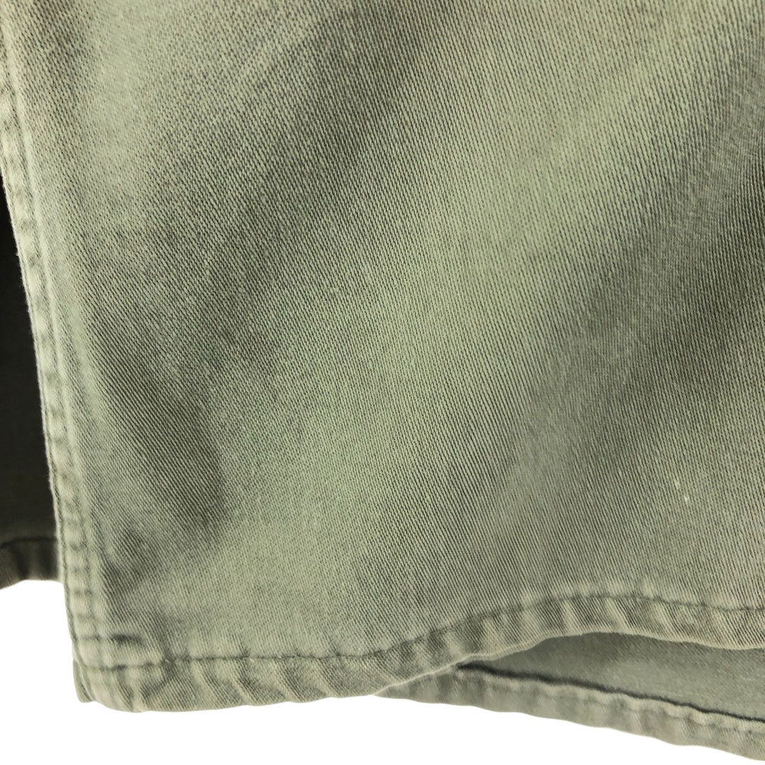 60'S barrel sleeve 3rd model military utility shirt, women's size M, vintage unclear Khaki type Vintage Second Hand