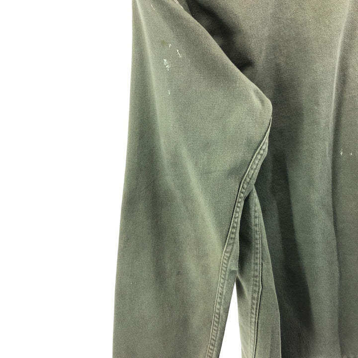 60'S barrel sleeve 3rd model military utility shirt, women's size M, vintage unclear Khaki type Vintage Second Hand