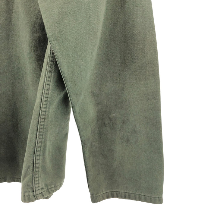 60'S barrel sleeve 3rd model military utility shirt, women's size M, vintage unclear Khaki type Vintage Second Hand