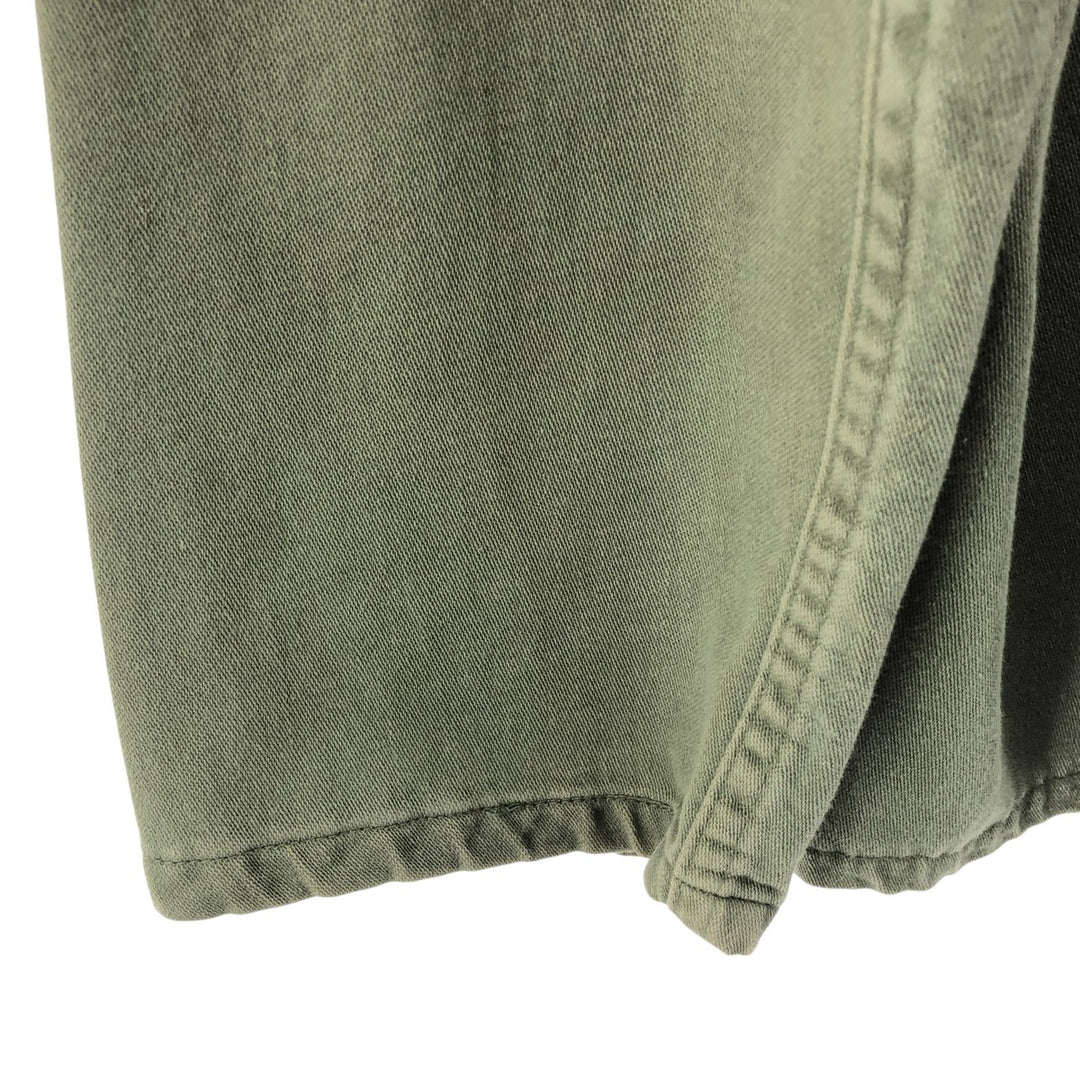 60'S barrel sleeve 3rd model military utility shirt, women's size M, vintage unclear Khaki type Vintage Second Hand