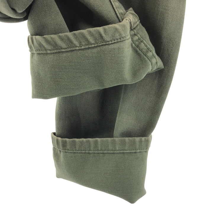 60'S barrel sleeve 3rd model military utility shirt, women's size M, vintage unclear Khaki type Vintage Second Hand