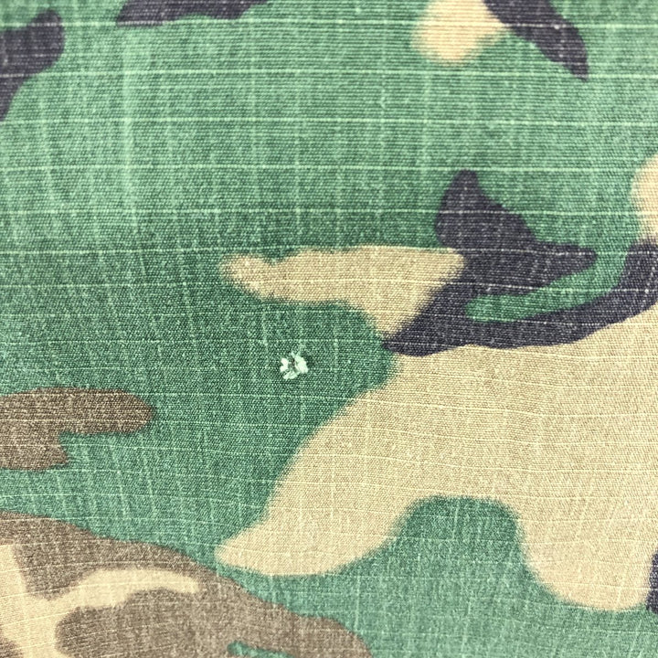 US Military Camouflage Pattern Woodland Camo Ripstop Military Jacket Made in USA MEDIUM-REGULAR Men's M cotton Khaki type Vintage Second Hand