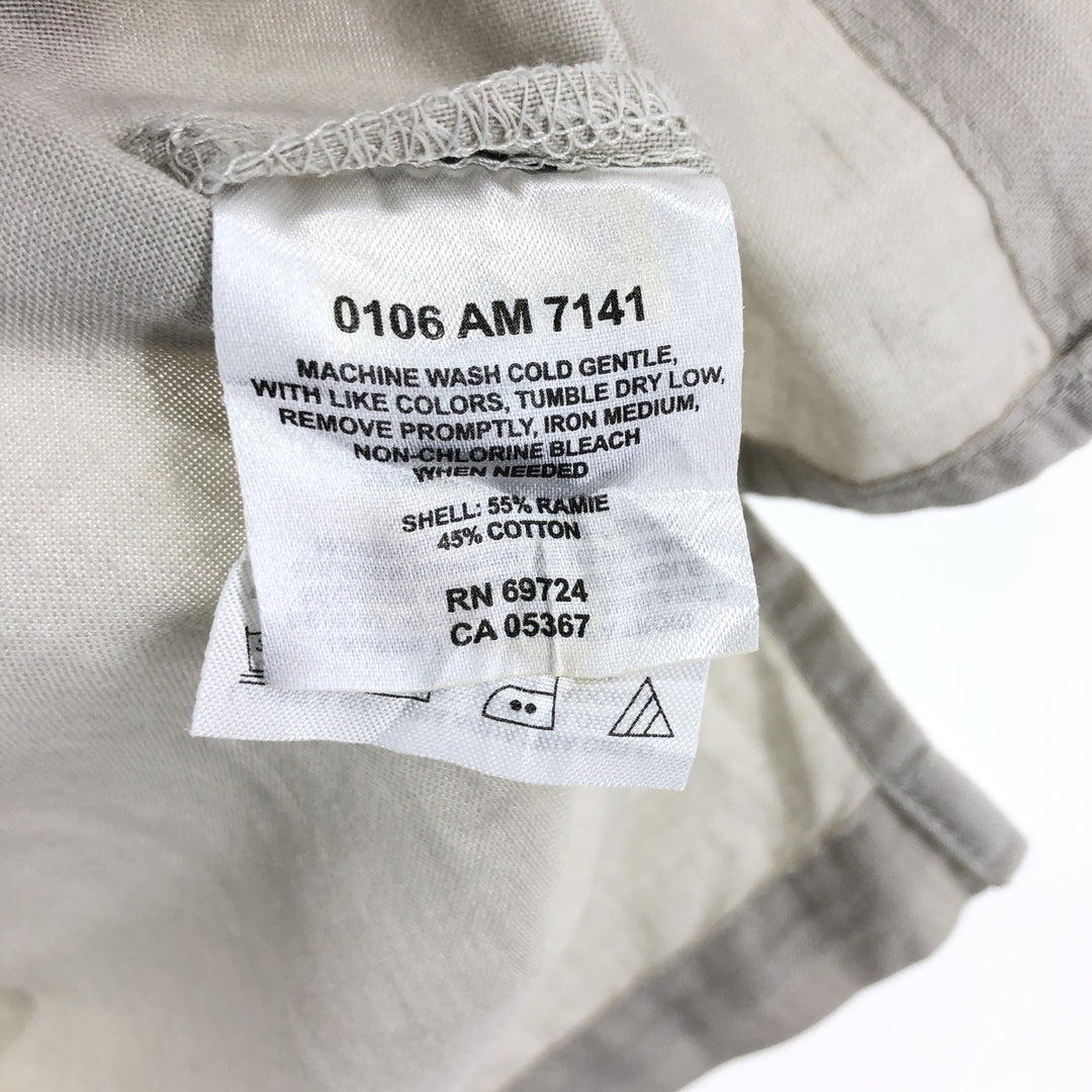 Columbia Short Sleeve Ramie x Cotton Shirt, Men's M Size Lamy Beige type Vintage Second Hand