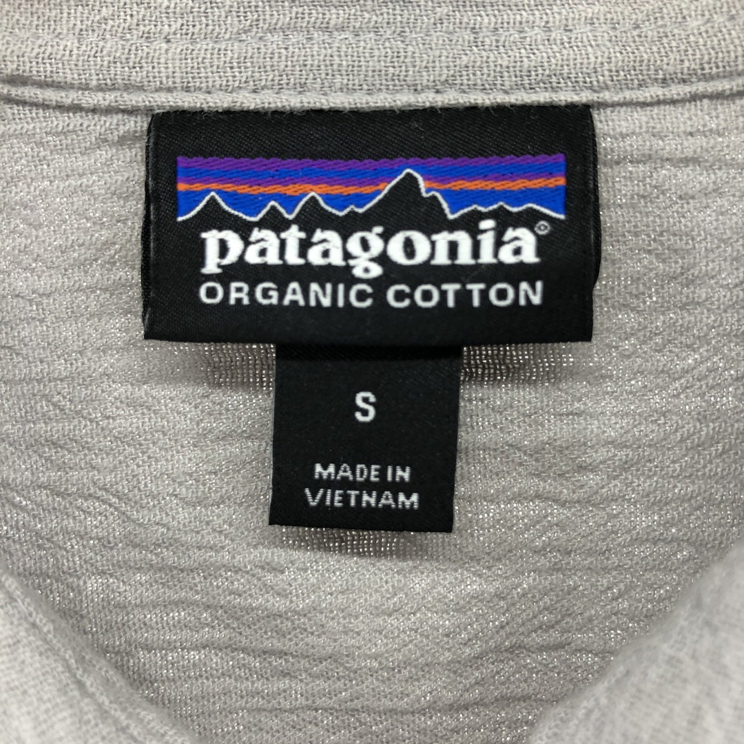 Patagonia ORGANIC COTTON 52921SP17 Short Sleeve Cotton Shirt, Box Shirt, Men's Size S Organic cotton gray type Vintage Second Hand