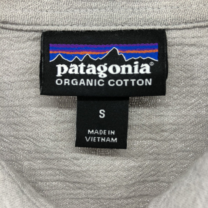 Patagonia ORGANIC COTTON 52921SP17 Short Sleeve Cotton Shirt, Box Shirt, Men's Size S Organic cotton gray type Vintage Second Hand