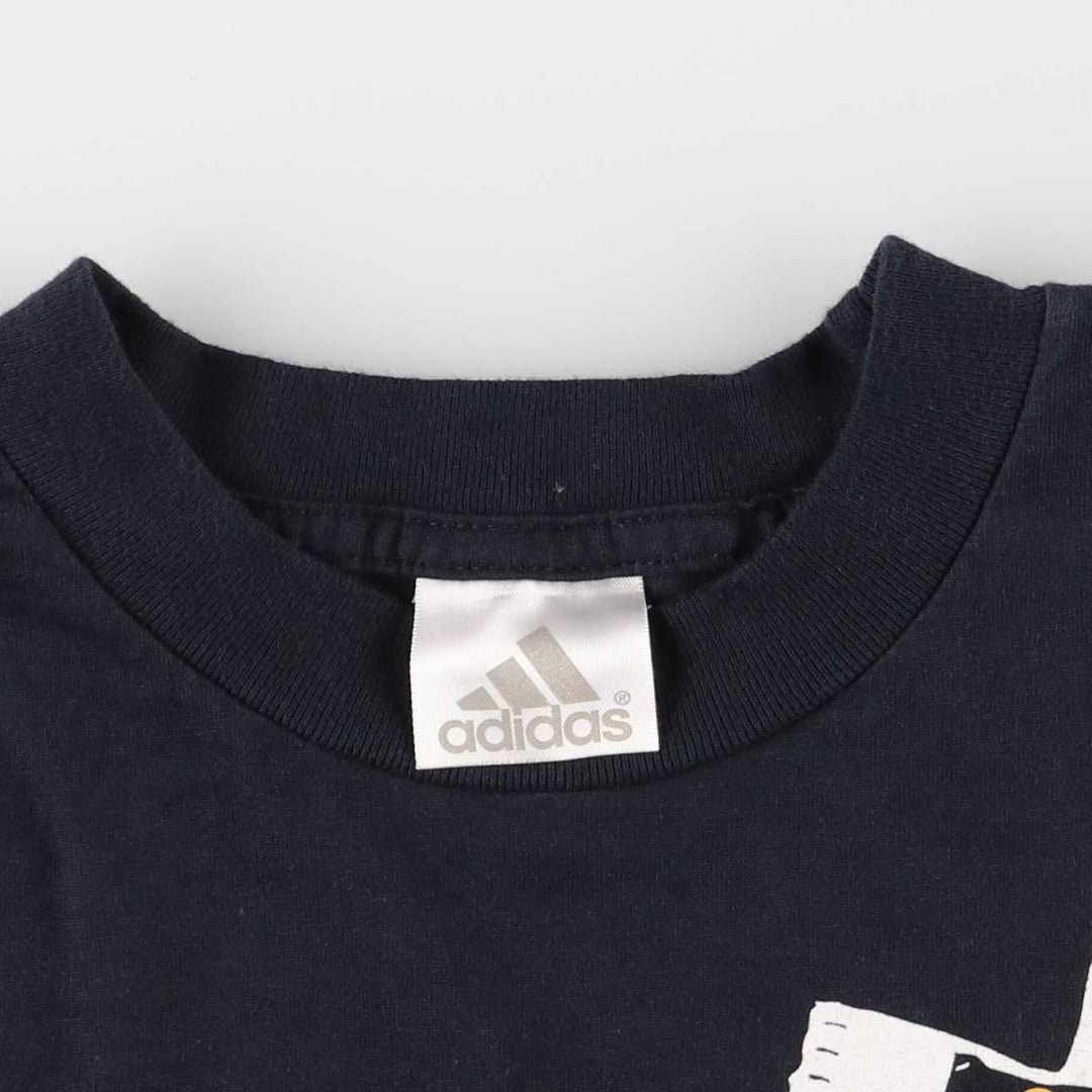 00'S Adidas Message Print T-shirt Men's L size unclear black type Vintage Second Hand