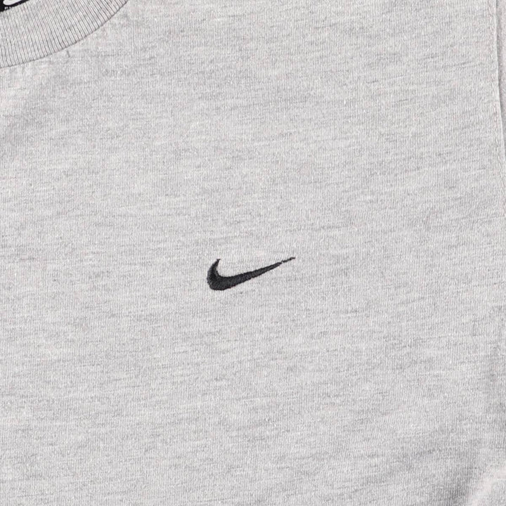 90'S Nike One Point Logo T-shirt, Men's S size cotton gray type Vintage Second Hand