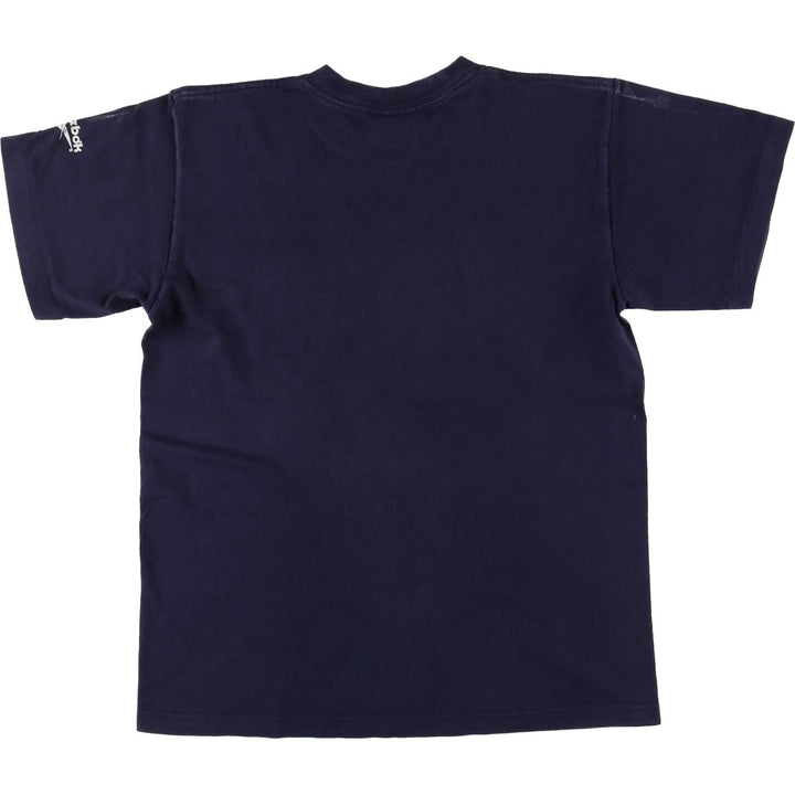 90'S Reebok Printed T-shirt Made in USA Men's XL Vintage cotton navy blue type Vintage Second Hand