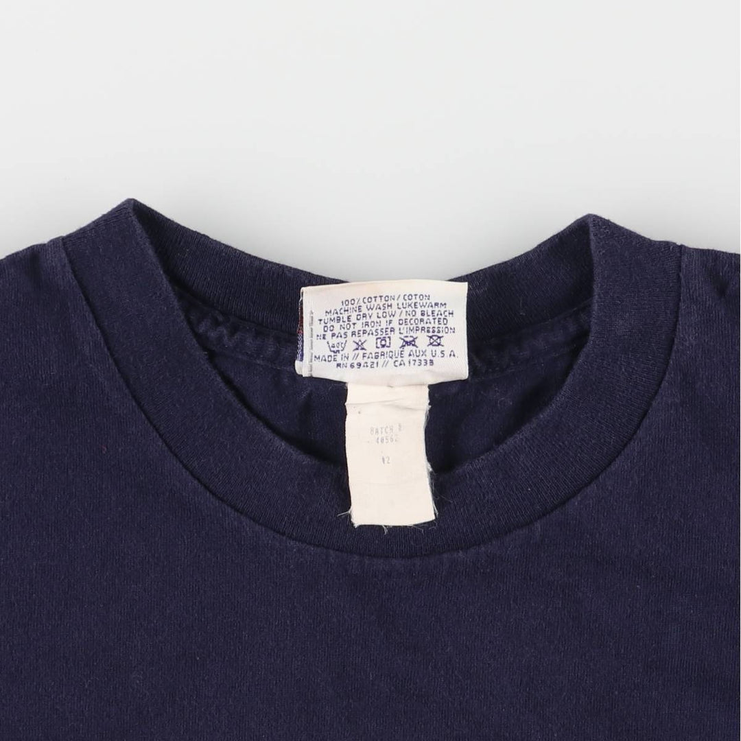90'S Reebok Printed T-shirt Made in USA Men's XL Vintage cotton navy blue type Vintage Second Hand