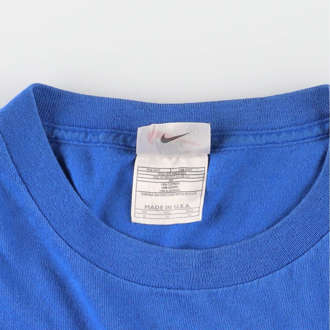 90'S Nike One Point Logo T-shirt Made in USA Men's XL Vintage cotton blue type Vintage Second Hand
