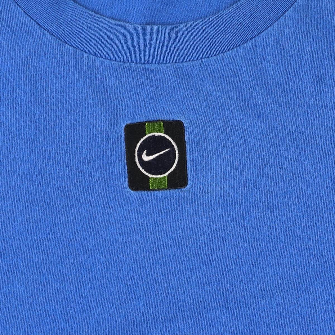 90'S Nike One Point Logo T-shirt Made in USA Men's XL Vintage cotton blue type Vintage Second Hand