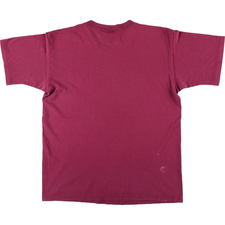 90'S Reebok One Point Logo T-shirt Made in USA Men's L Size Vintage cotton wine-red Vintage Second Hand