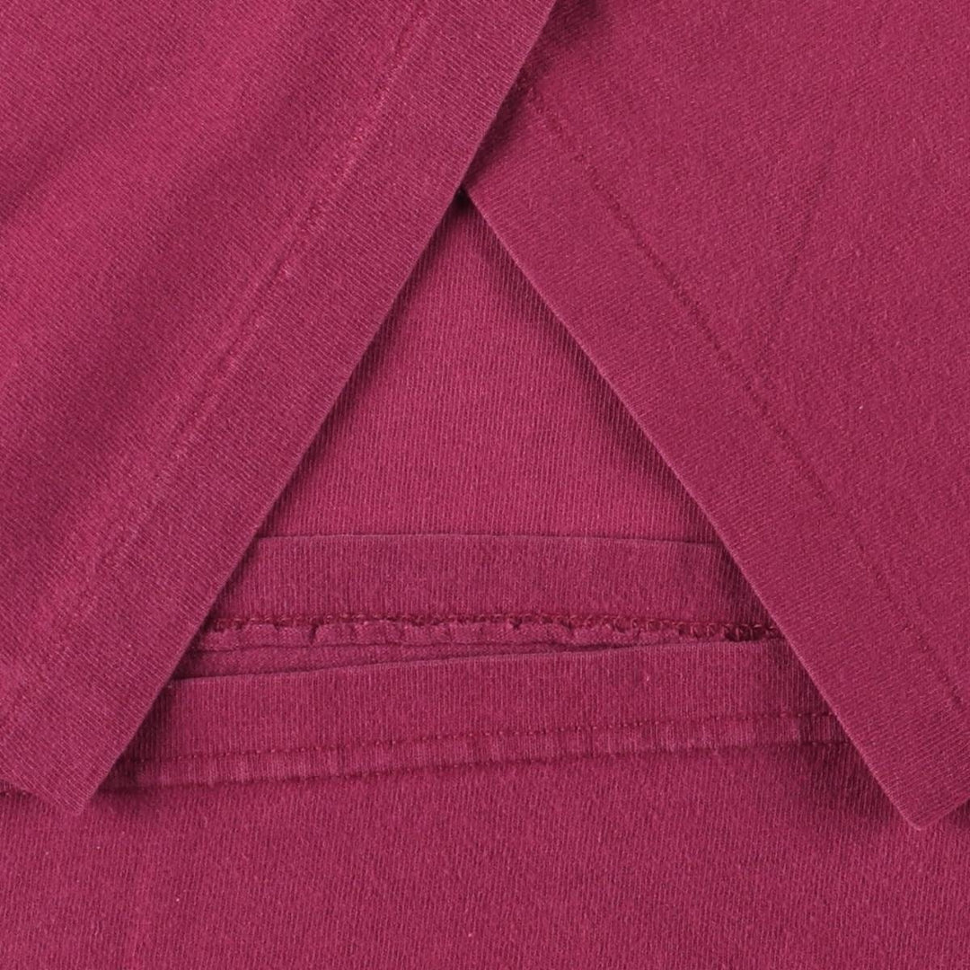 90'S Reebok One Point Logo T-shirt Made in USA Men's L Size Vintage cotton wine-red Vintage Second Hand