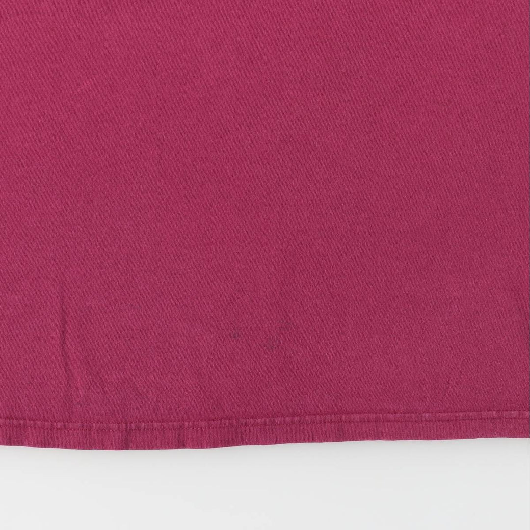 90'S Reebok One Point Logo T-shirt Made in USA Men's L Size Vintage cotton wine-red Vintage Second Hand