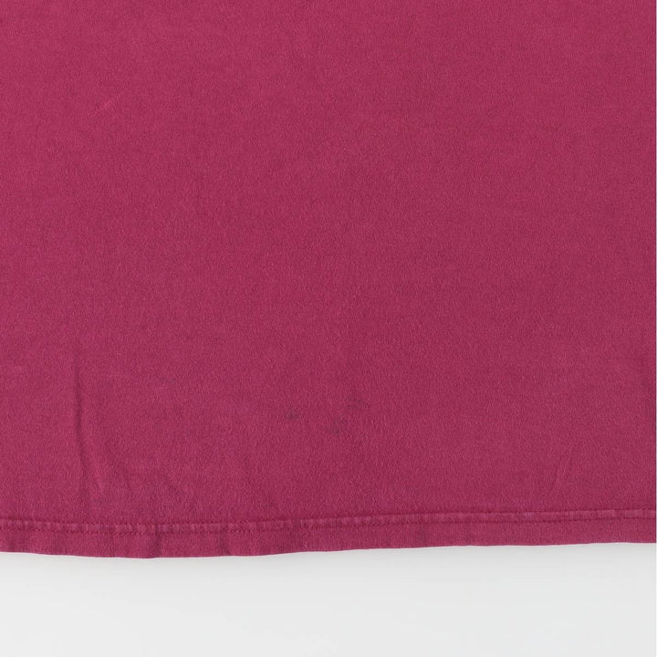 90'S Reebok One Point Logo T-shirt Made in USA Men's L Size Vintage cotton wine-red Vintage Second Hand