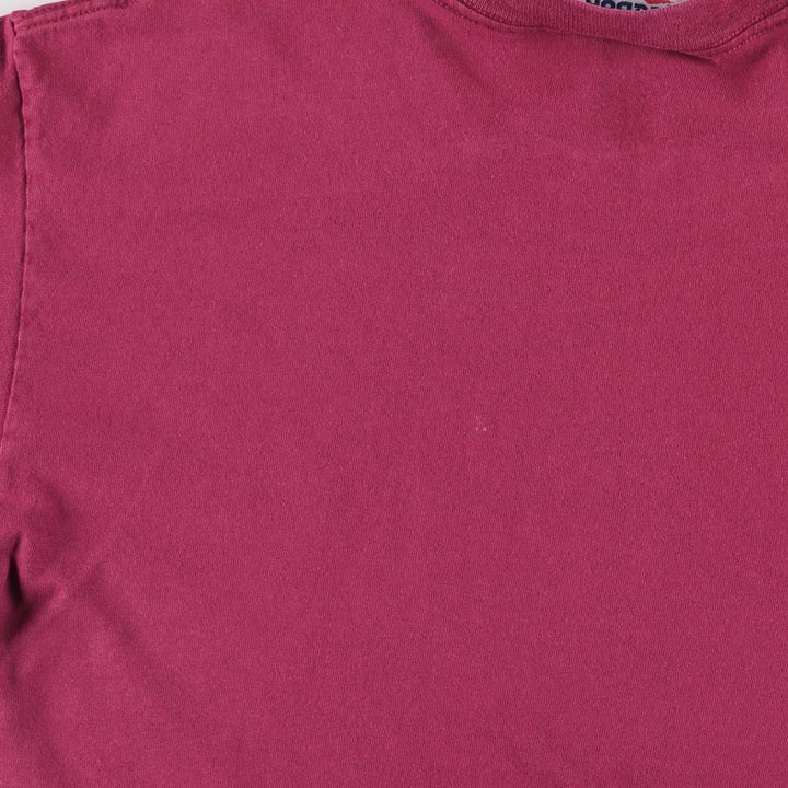 90'S Reebok One Point Logo T-shirt Made in USA Men's L Size Vintage cotton wine-red Vintage Second Hand