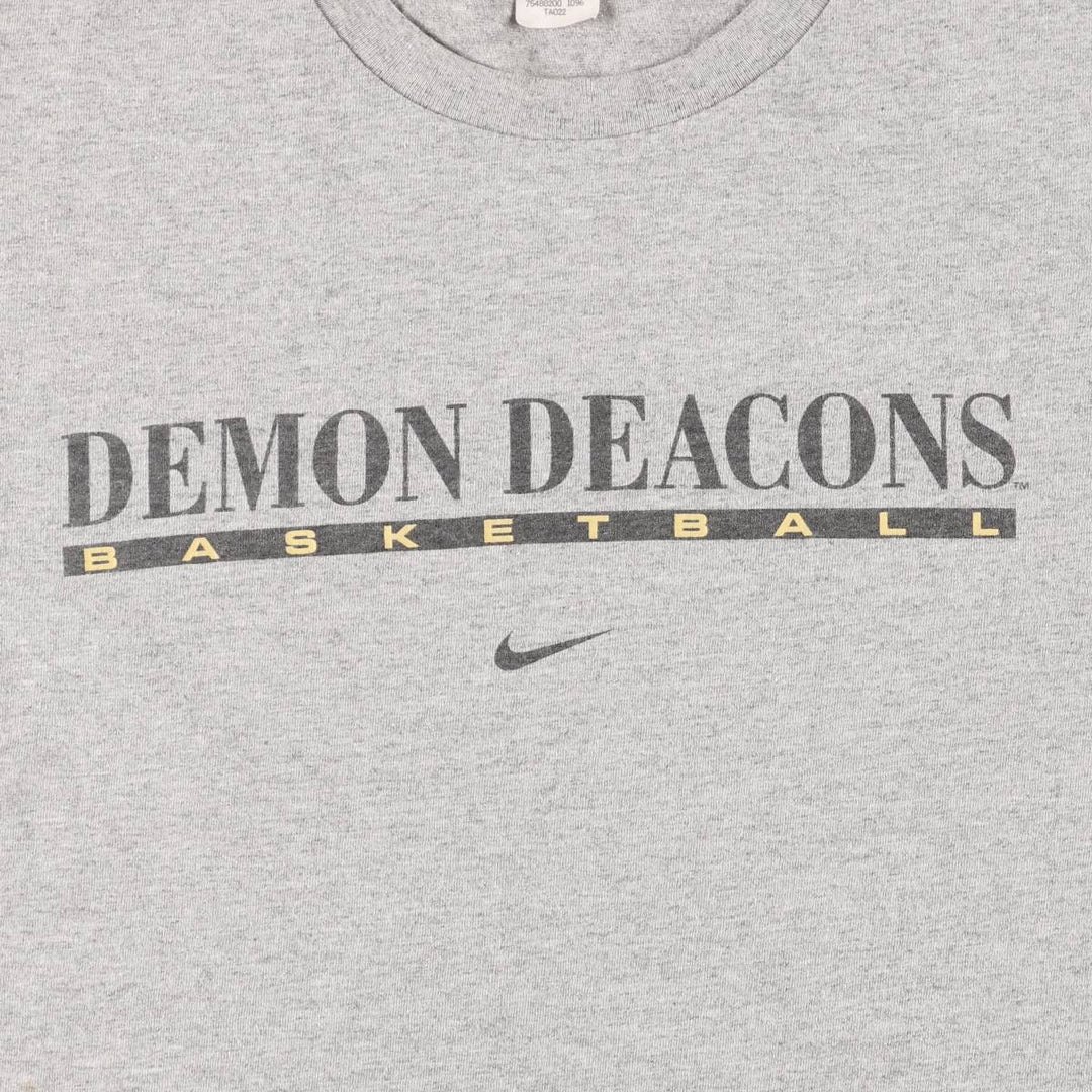 90'S Nike NIKE TEAM Printed T-shirt Men's M Vintage cotton gray type Vintage Second Hand