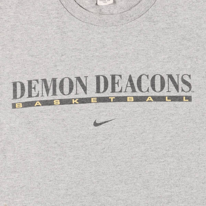 90'S Nike NIKE TEAM Printed T-shirt Men's M Vintage cotton gray type Vintage Second Hand