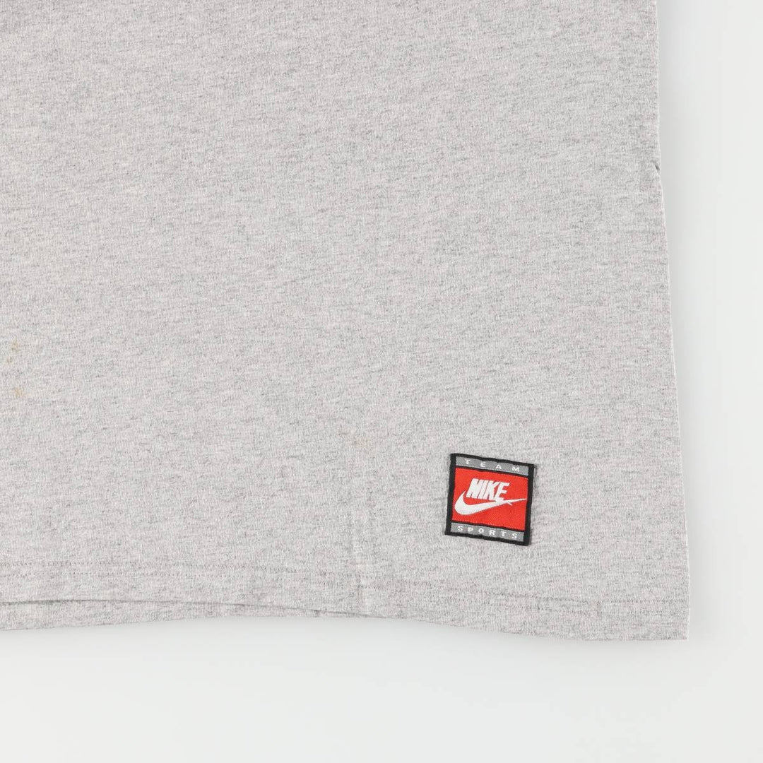 90'S Nike NIKE TEAM Printed T-shirt Men's M Vintage cotton gray type Vintage Second Hand