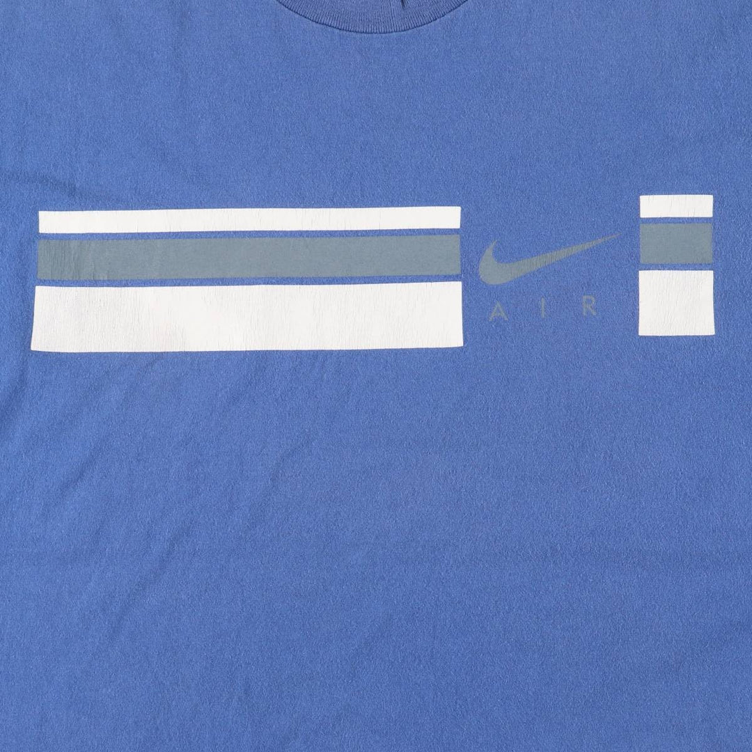 90'S Nike Logo T-shirt Made in USA Men's XXL Vintage cotton blue type Vintage Second Hand