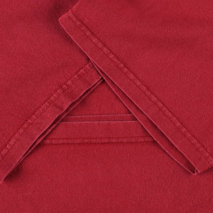 Adidas logo print T-shirt, made in USA, men's size M cotton wine-red Vintage Second Hand