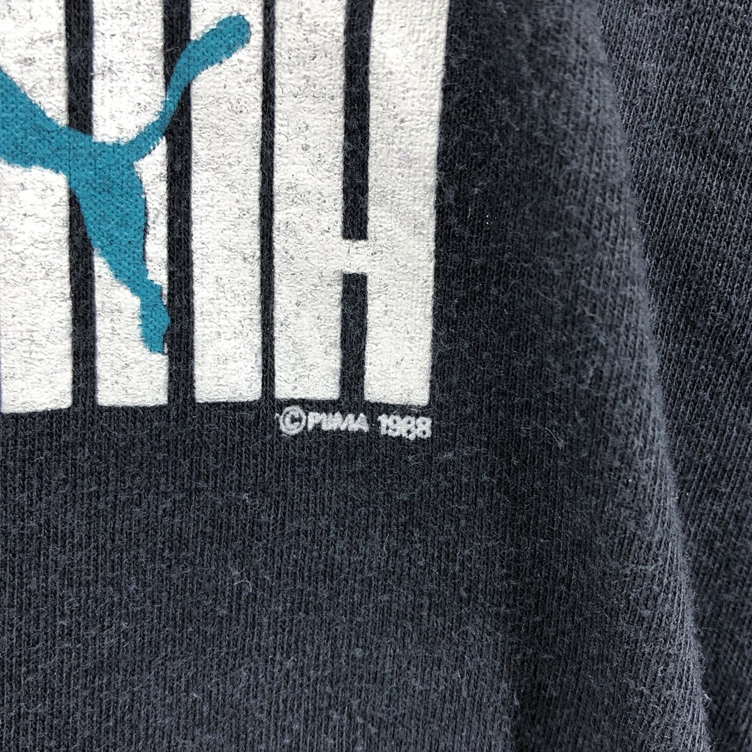 80'S PUMA Long Sleeve T-Shirt Made in Canada Men's XL Vintage polyester black type Vintage Second Hand