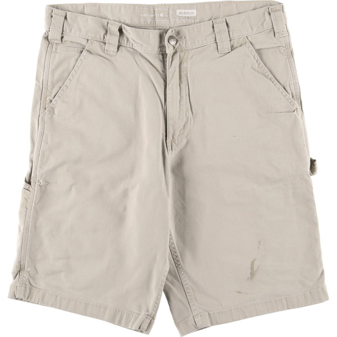 Carhartt Relaxed Fit Duck Painter Shorts, Men's, W34 equivalent cotton gray type Vintage Second Hand