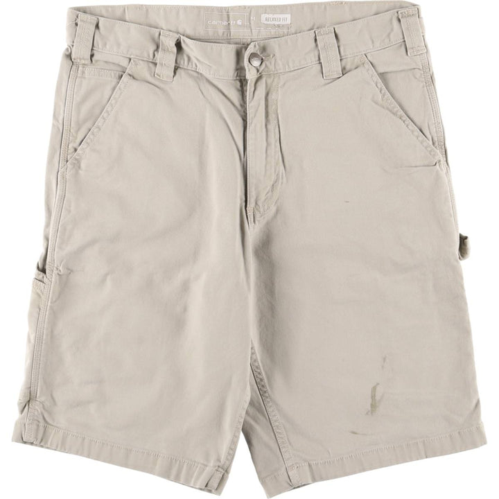 Carhartt Relaxed Fit Duck Painter Shorts, Men's, W34 equivalent cotton gray type Vintage Second Hand