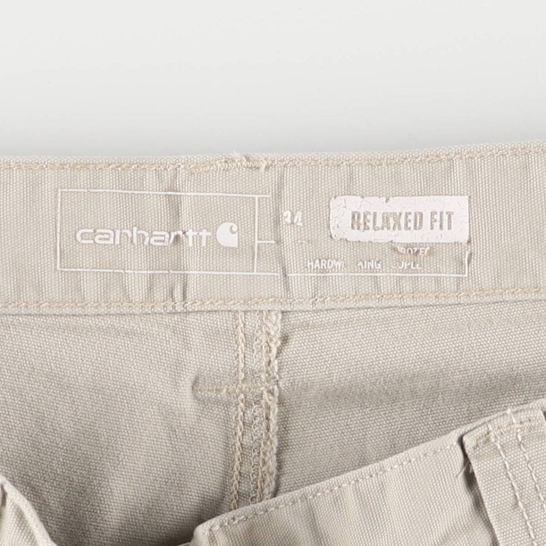 Carhartt Relaxed Fit Duck Painter Shorts, Men's, W34 equivalent cotton gray type Vintage Second Hand