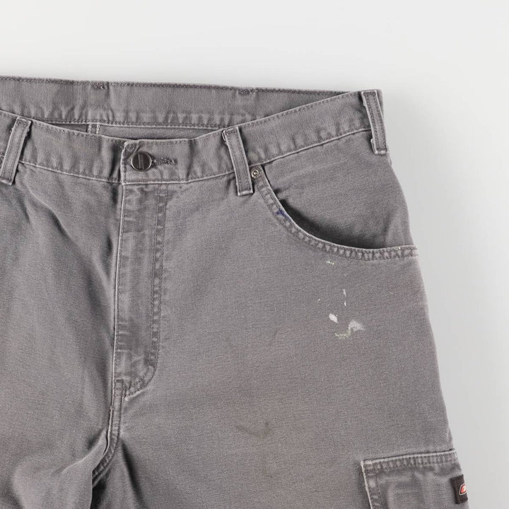 Dickies Duck Cargo Shorts, Half Pants, Men's, W37 equivalent cotton gray type Vintage Second Hand