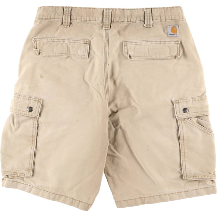 Carhartt Relaxed Fit Duck Cargo Shorts, Shorts, Men's, W34 equivalent unclear Beige type Vintage Second Hand